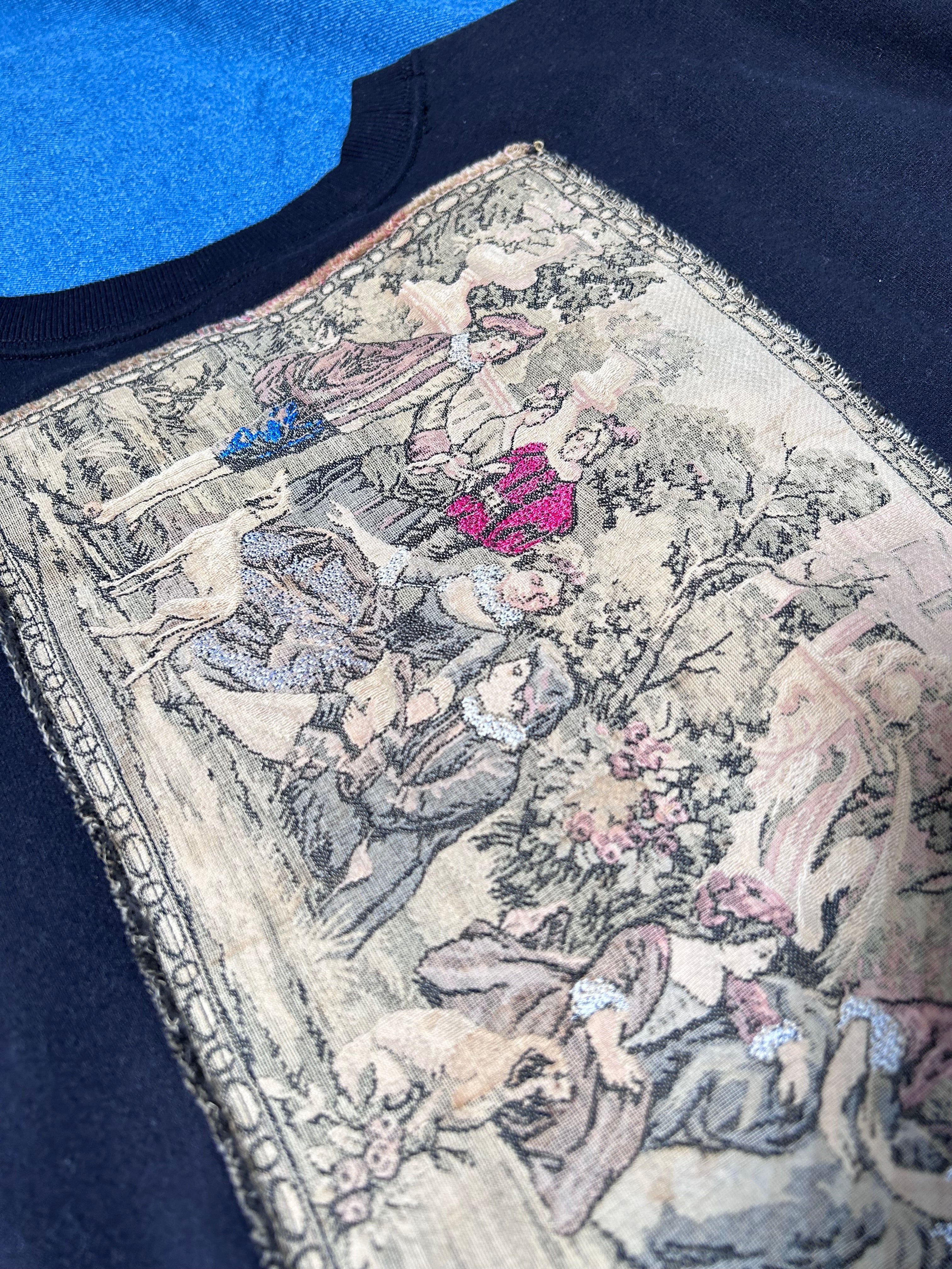 Black Vintage Tapestry Sweater