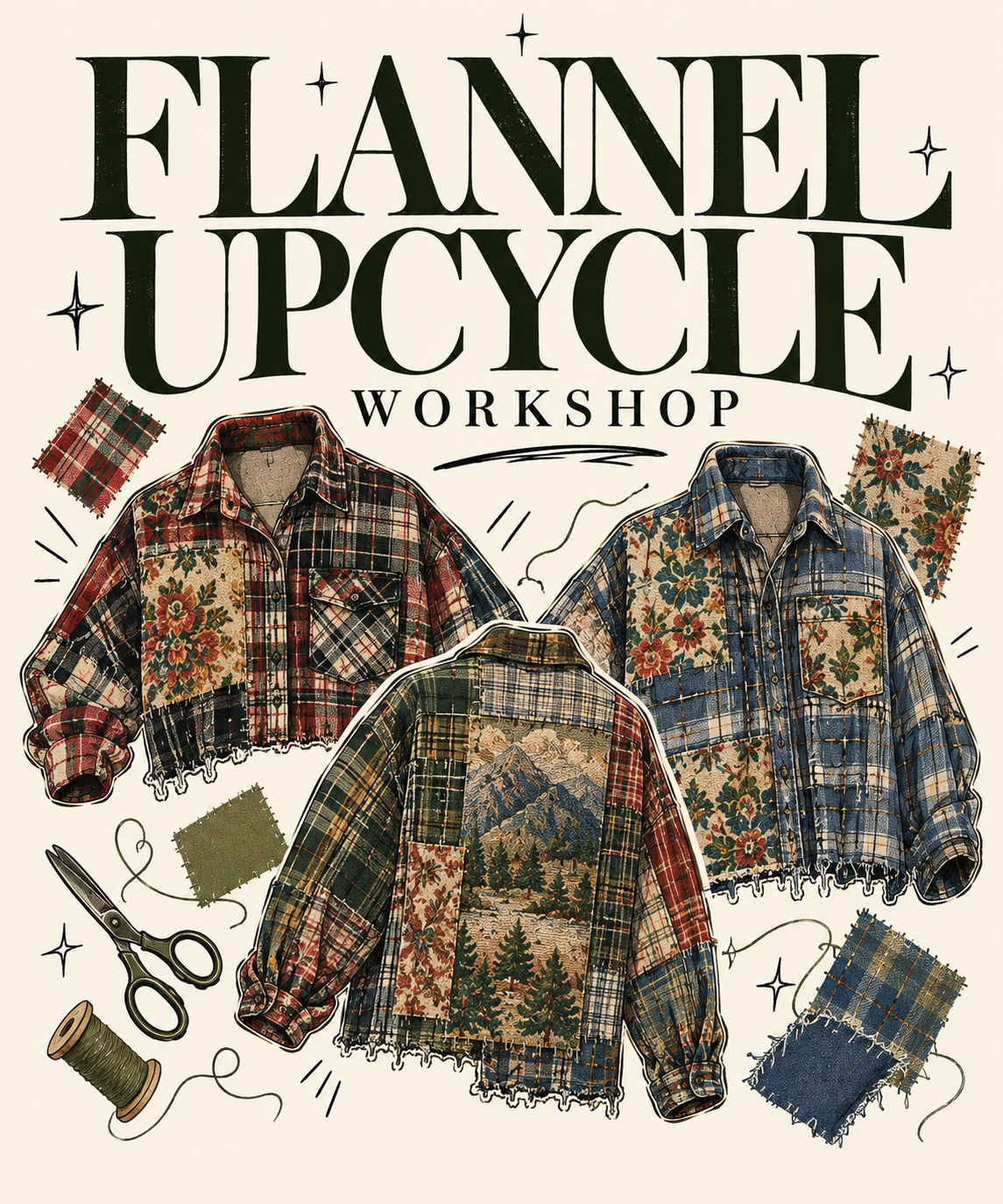 Flannel Upcycle Workshop | Sewing Class in Lynnwood, WA