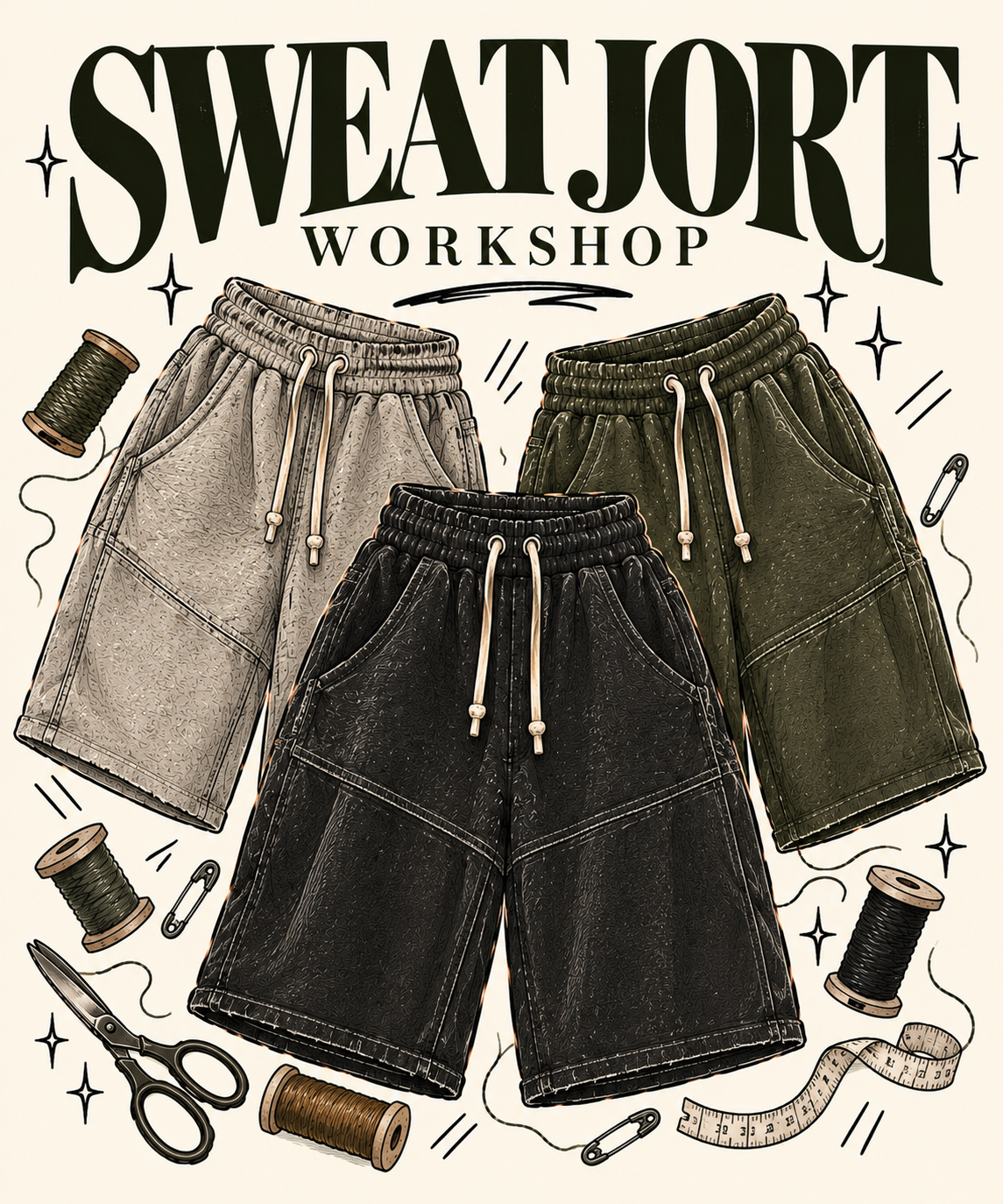 Sweat Jort Workshop | Garment Sewing Class in Lynnwood, WA