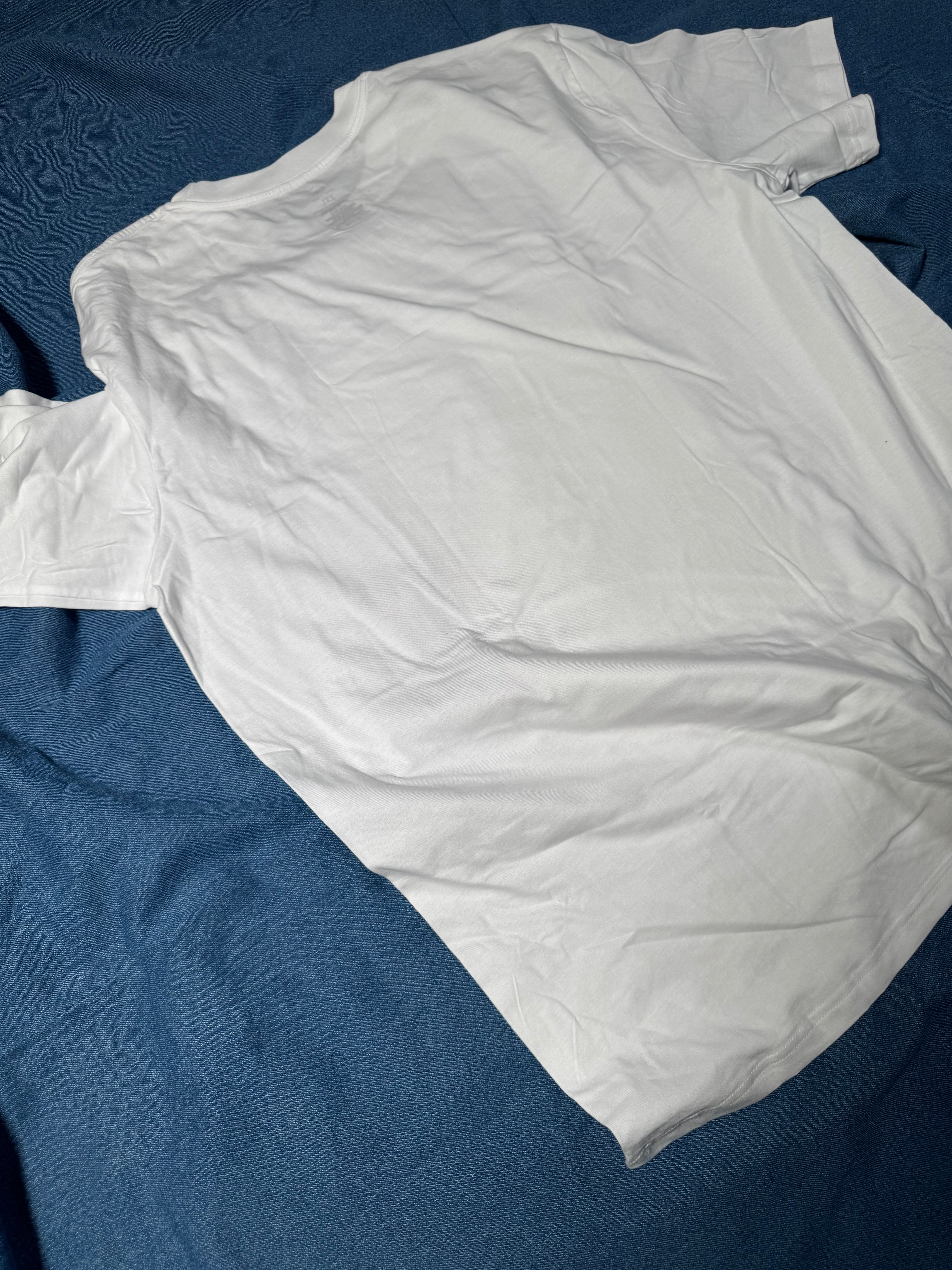 White Graphic T