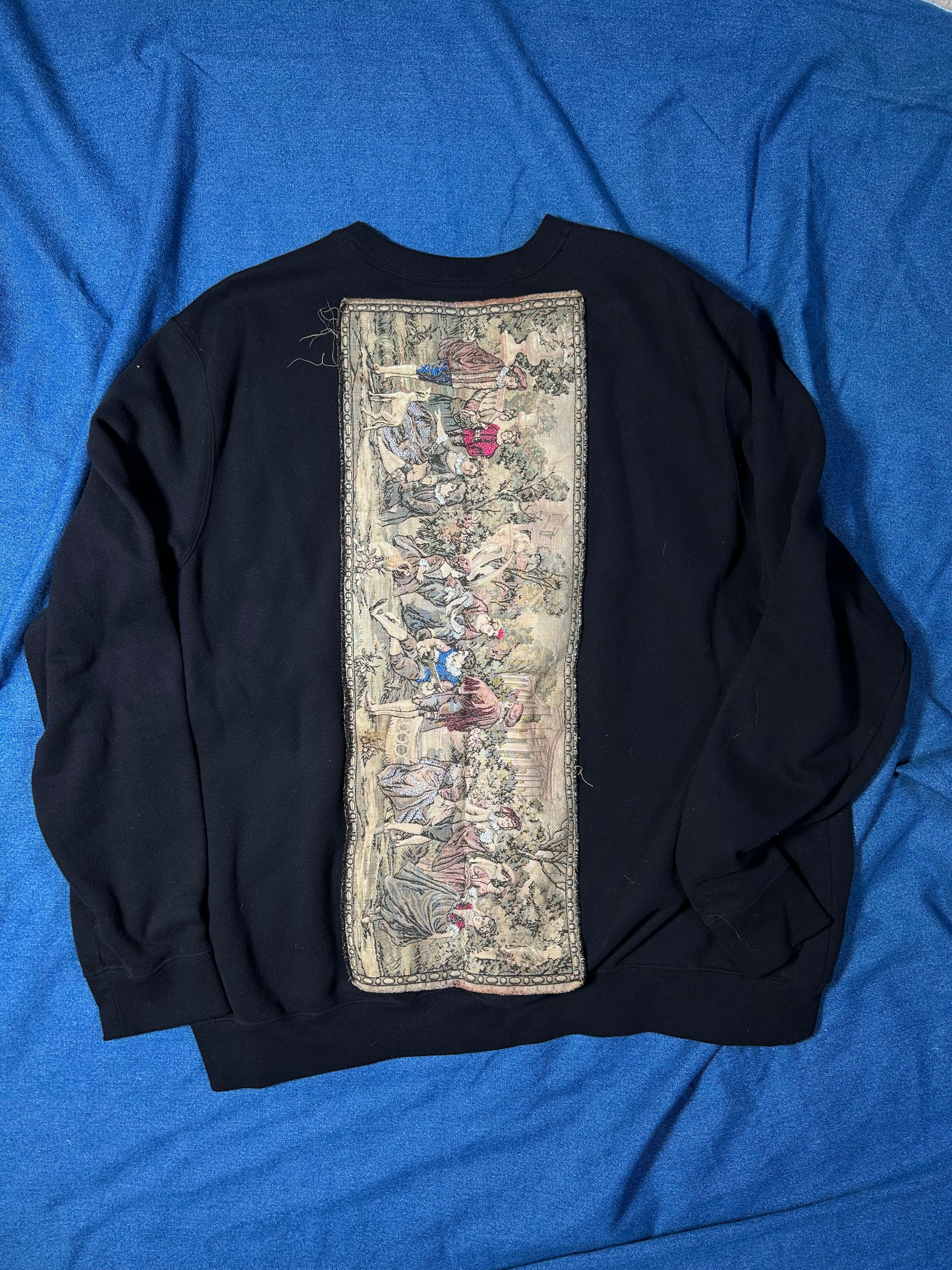 Black Vintage Tapestry Sweater