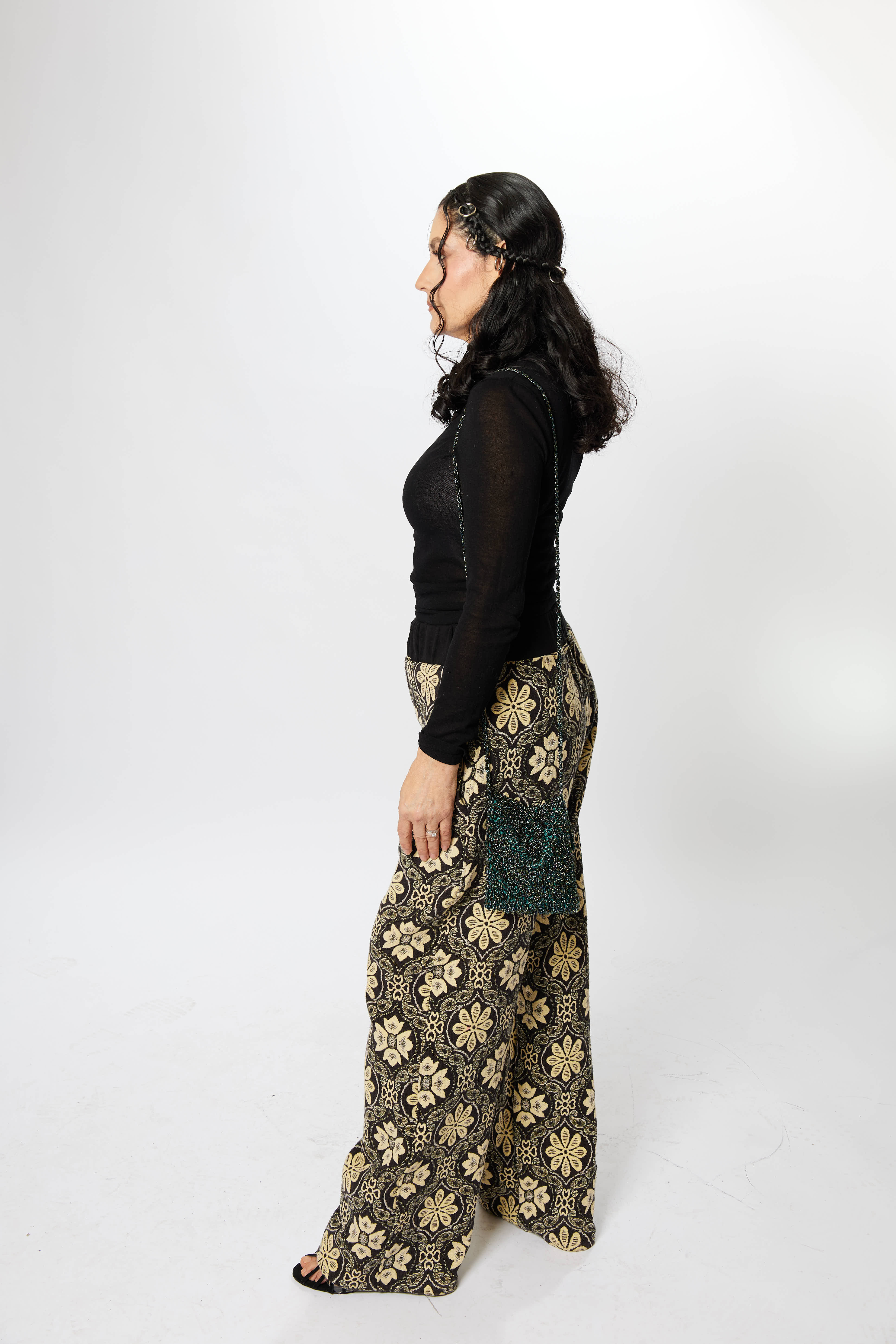 Black And Yellow Tapestry Pants