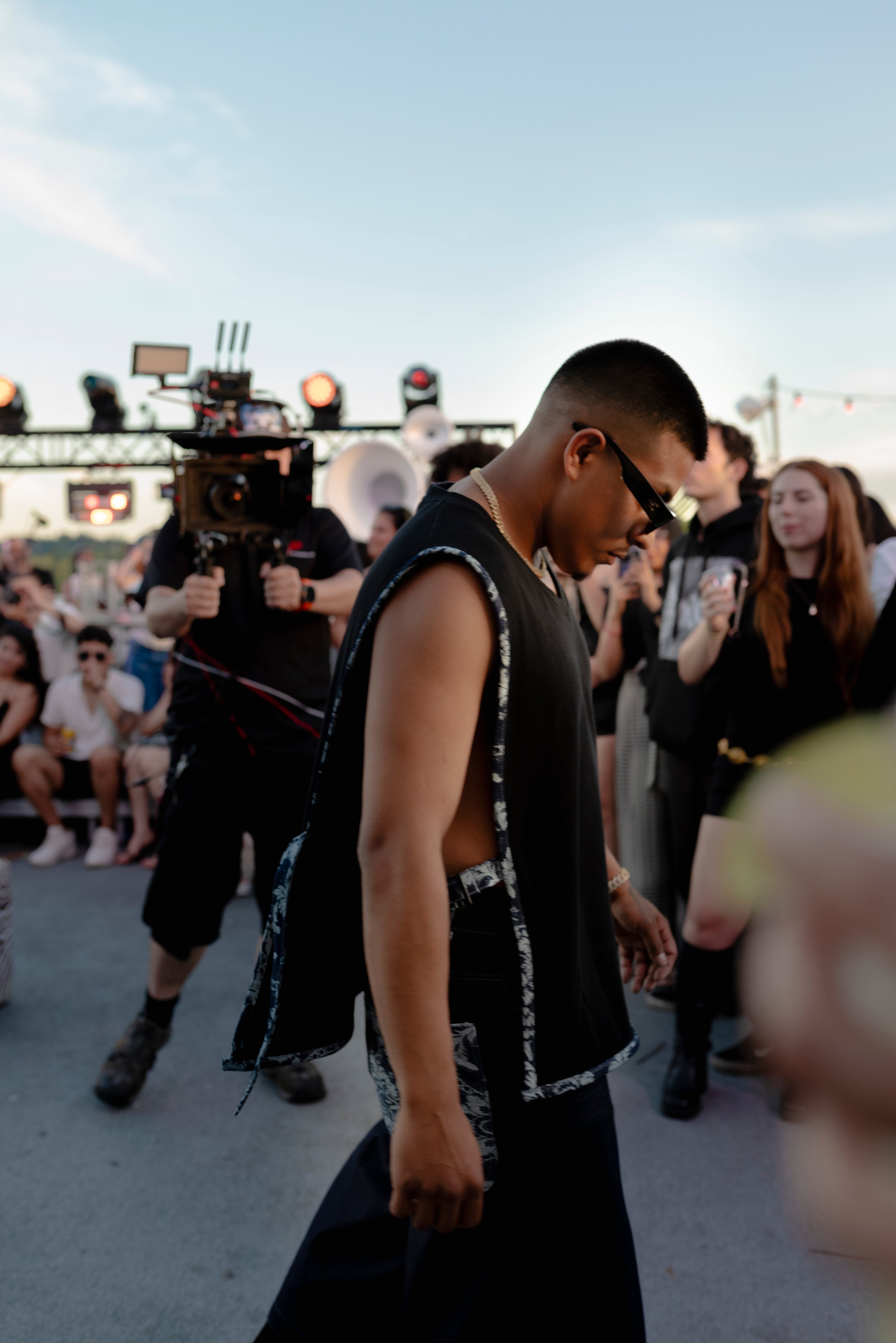Black V Neck Vest